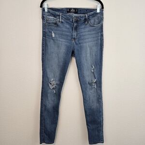 Hollister Distressed Mid-Rise Super Skinny